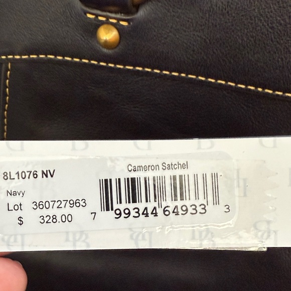 Dooney & Bourke Cameron Florentine Navy Leather Satchel. New with tags - Picture 7 of 11